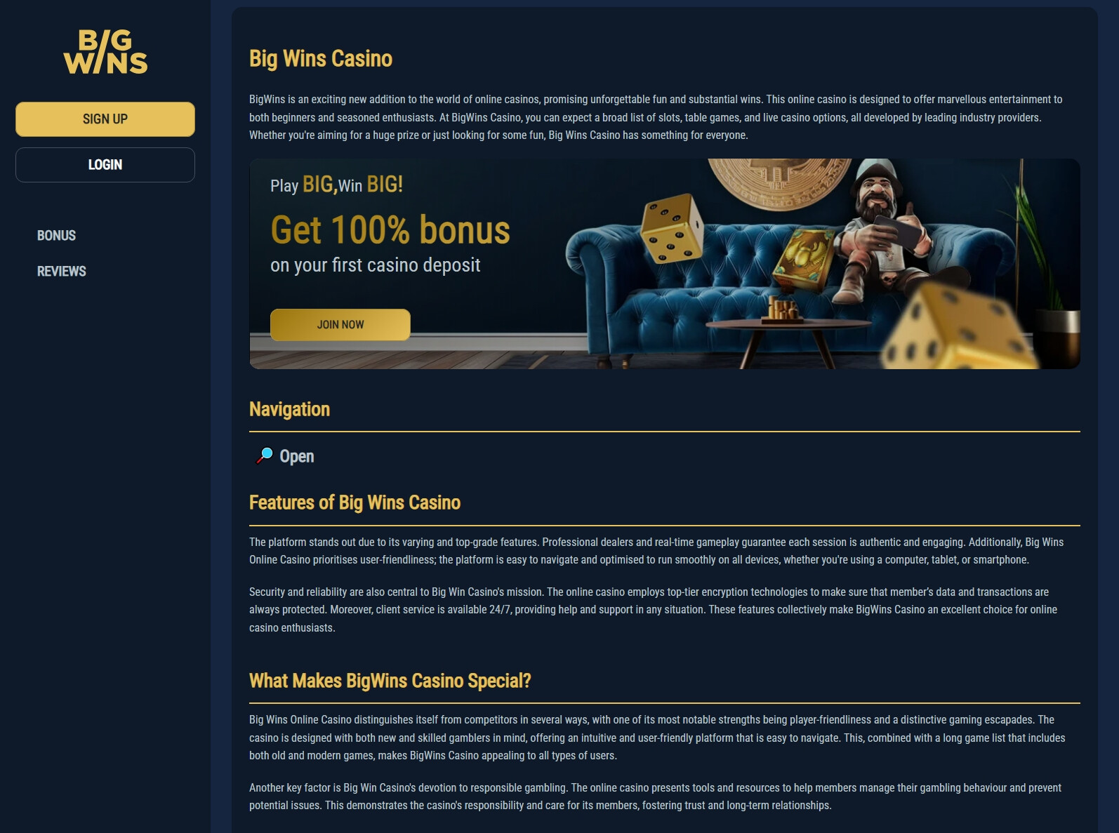 BigWin Casino site BigWin Casino site